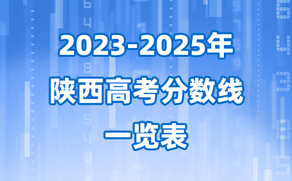 陜西省近三年(2023-2025)高考錄取分?jǐn)?shù)線一覽表